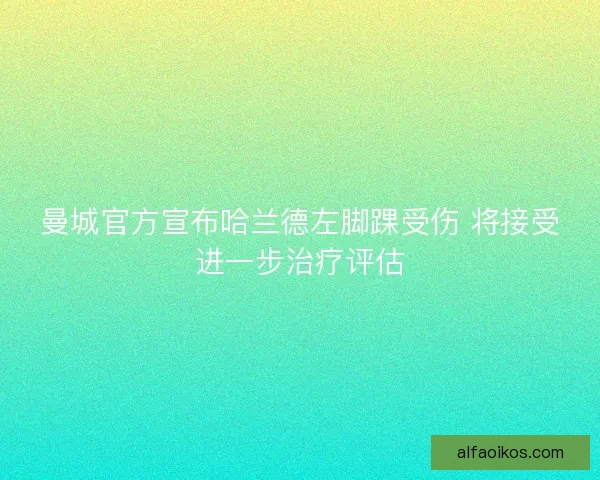 曼城官方宣布哈兰德左脚踝受伤 将接受进一步治疗评估 曼城官方宣布哈兰德左脚踝受伤 将接受进一步治疗评估